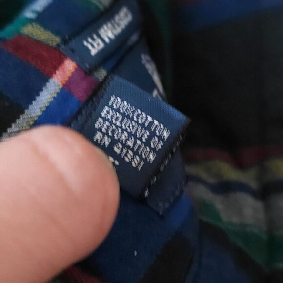 Ralph Lauren Mens Custom Fit Plaid Shirt XL Multicolor 100% Cotton ButtonDown LS - Picture 4 of 5